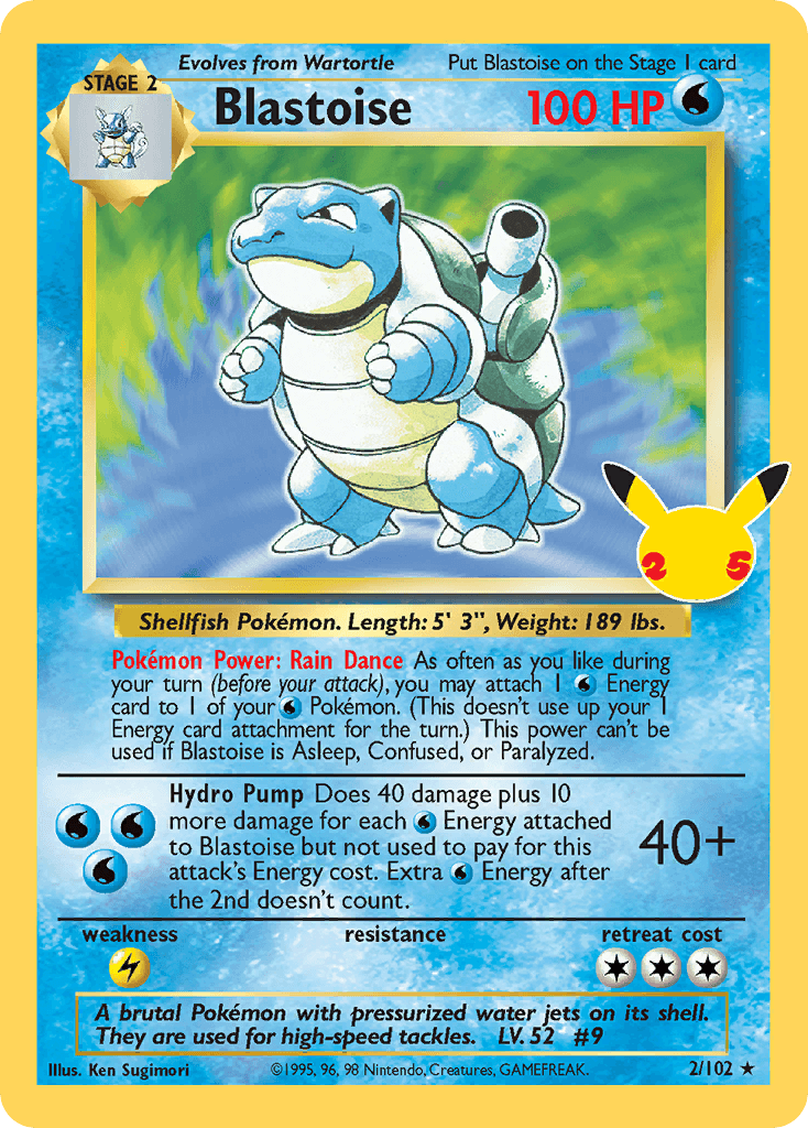 Blastoise (Celebrations: Classic Collection) - 2/25