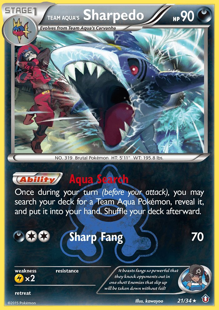 Team Aqua's Sharpedo (Double Crisis) - 21/34