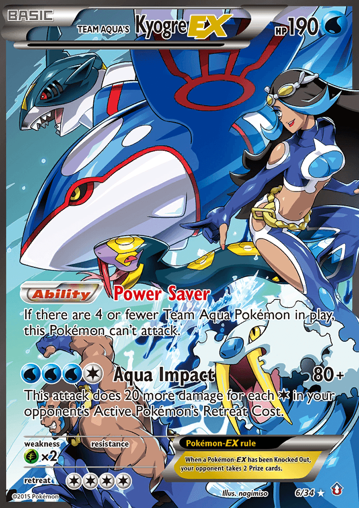 Team Aqua's Kyogre-EX (Double Crisis) - 6/34