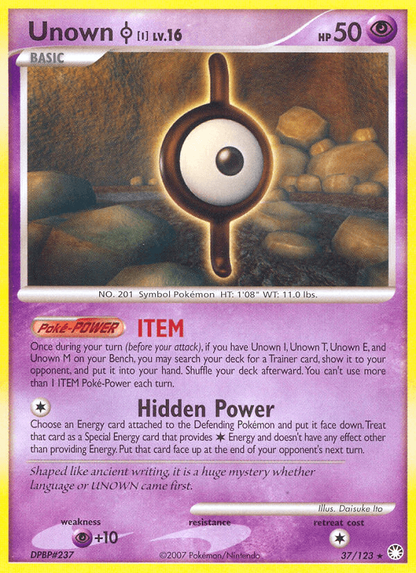 Unown I (Mysterious Treasures) - 37/123