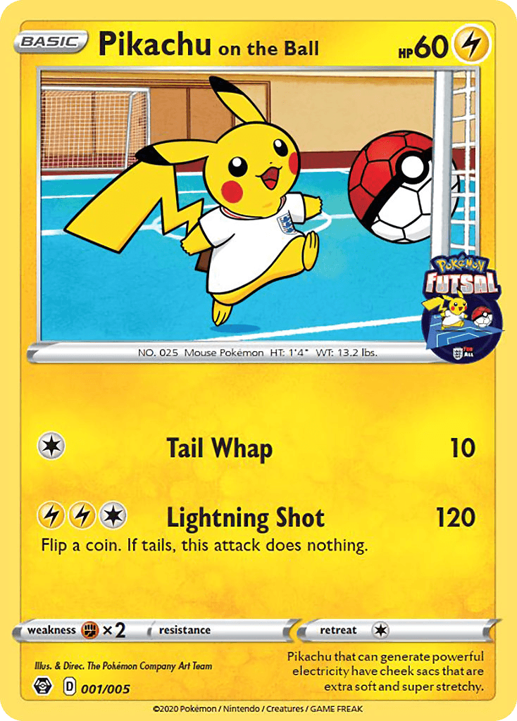 Pikachu on the Ball (Pokémon Futsal Collection) - 1/5