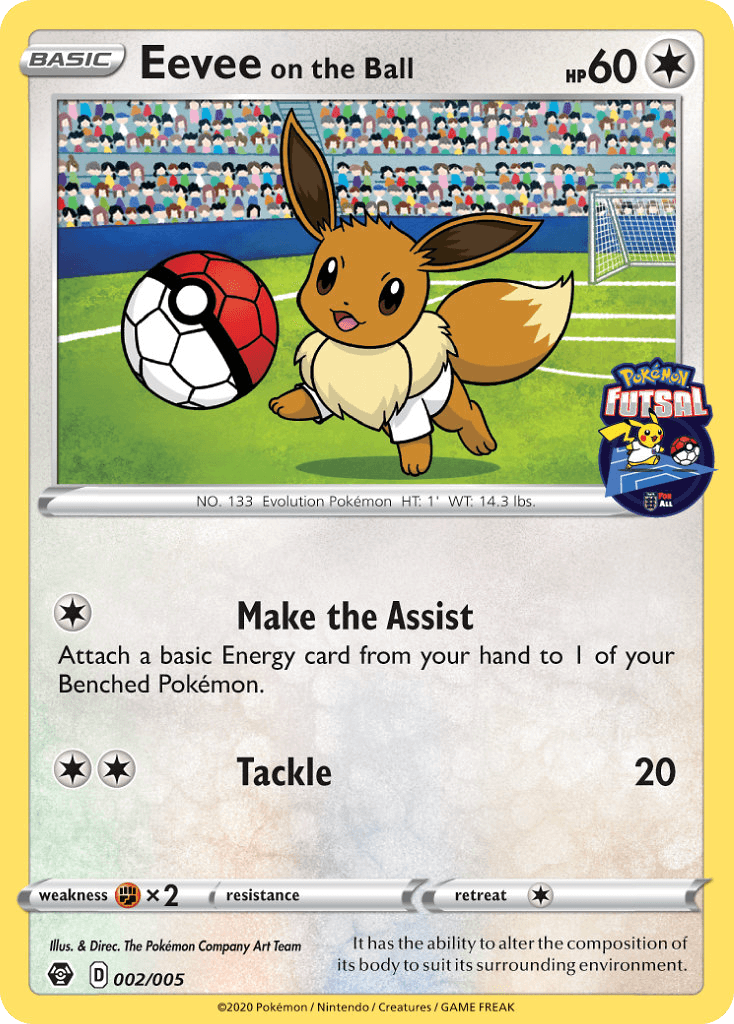 Eevee on the Ball (Pokémon Futsal Collection) - 2/5