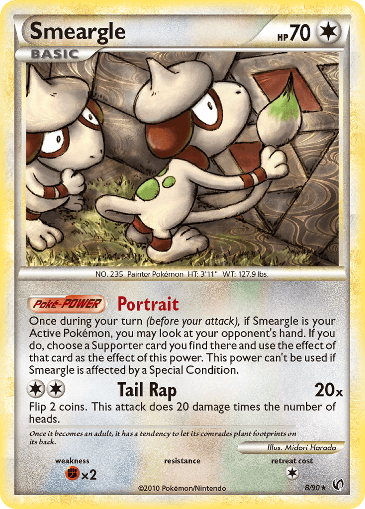 Smeargle (HS—Undaunted) - 8/90