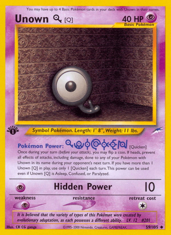 Unown [Q] (Neo Destiny) - 59/105