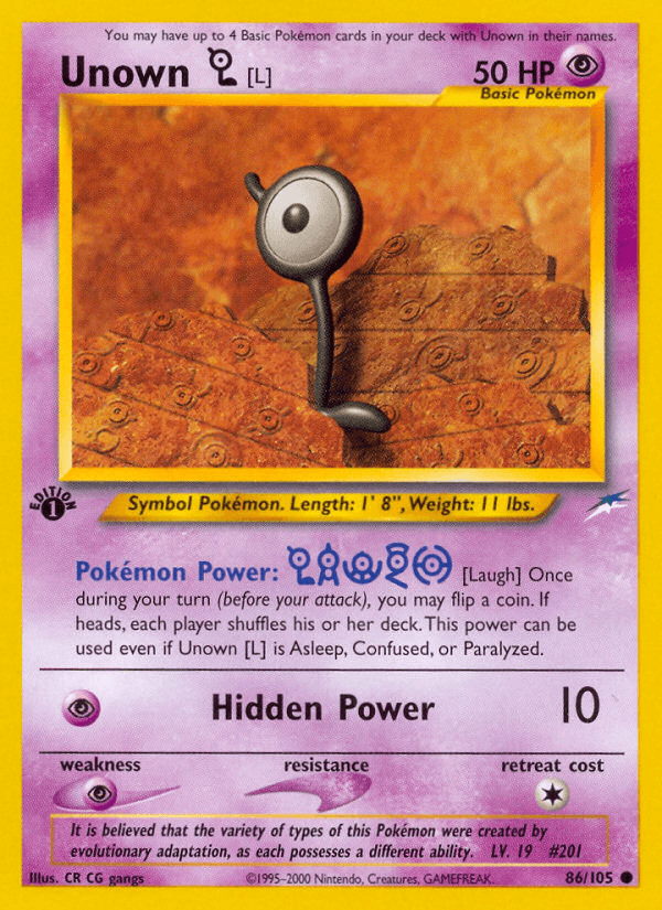 Unown [L] (Neo Destiny) - 86/105