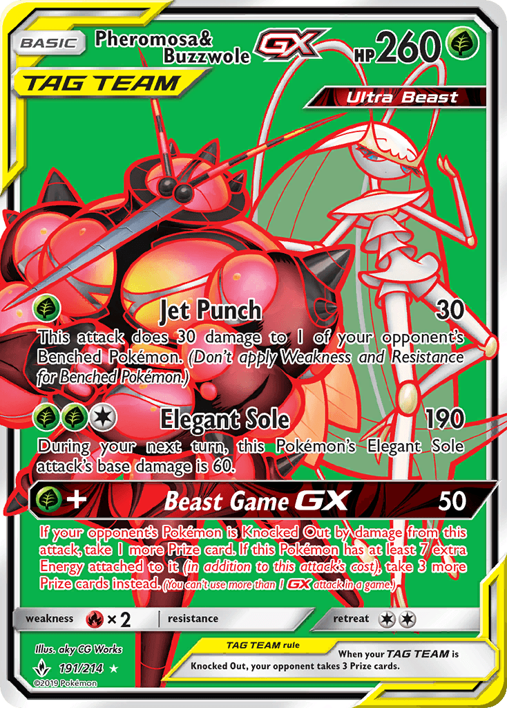 Pheromosa & Buzzwole-GX (Unbroken Bonds) - 191/214