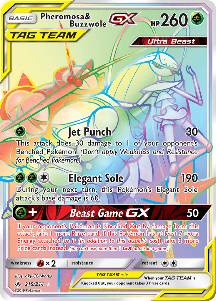 Pheromosa & Buzzwole-GX (Unbroken Bonds) - 215/214