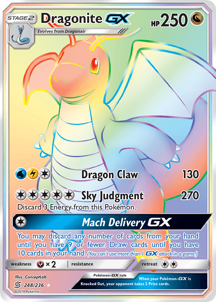 Dragonite-GX (Unified Minds) - 248/236