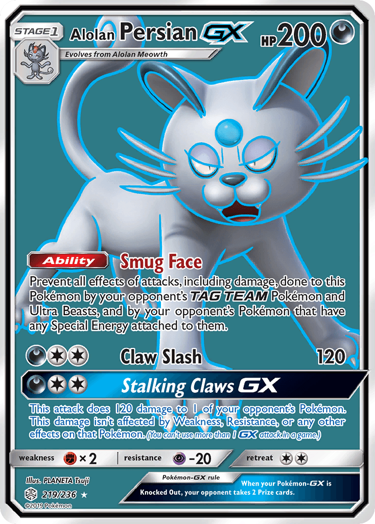 Alolan Persian-GX (Cosmic Eclipse) - 219/236