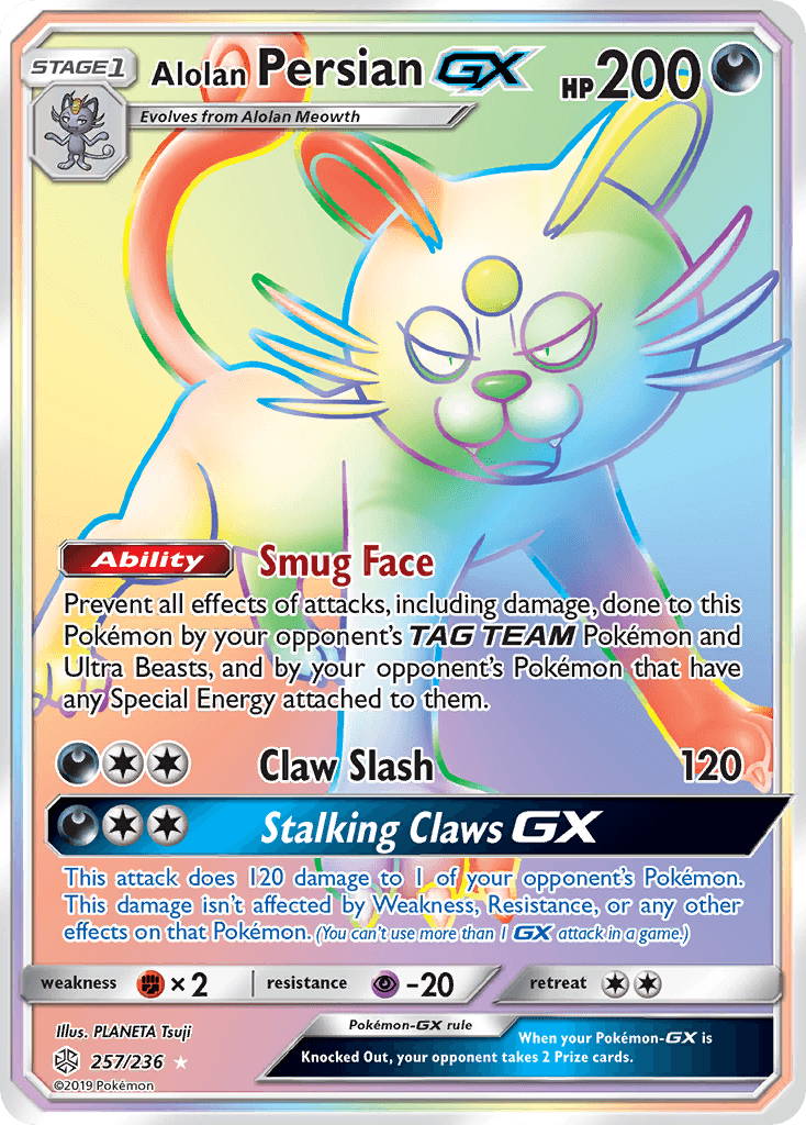 Alolan Persian-GX (Cosmic Eclipse) - 257/236