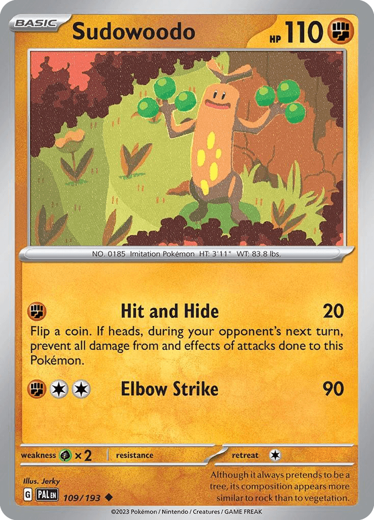 Sudowoodo (Paldea Evolved) - 109/193