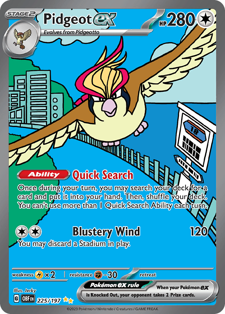 Pidgeot ex (Obsidian Flames) - 225/197