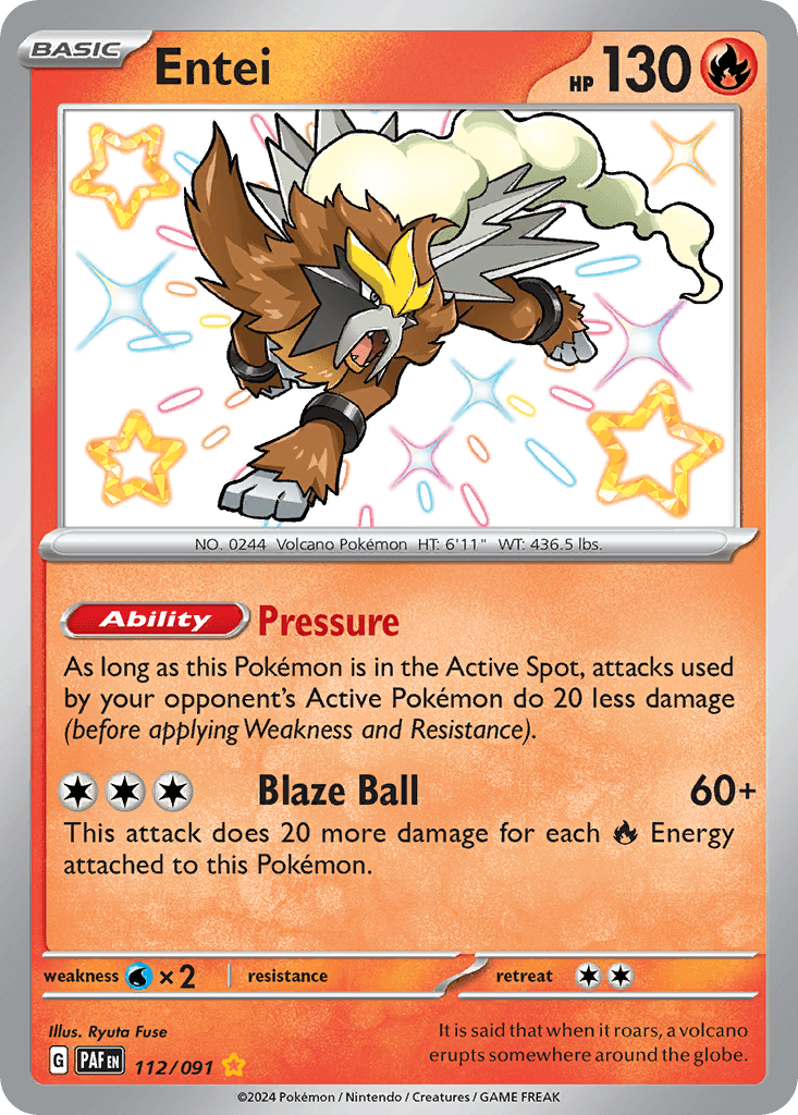 Entei (Paldean Fates) - 112/91