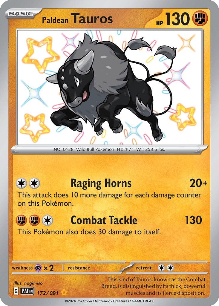 Paldean Tauros (Paldean Fates) - 172/91