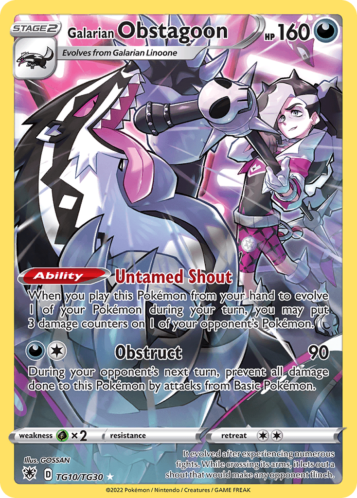 Galarian Obstagoon (Astral Radiance Trainer Gallery) - TG10/30
