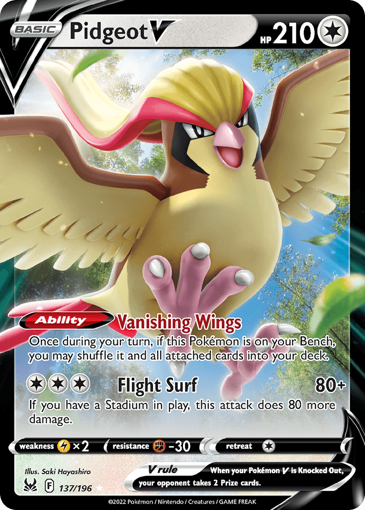 Pidgeot V (Lost Origin) - 137/196